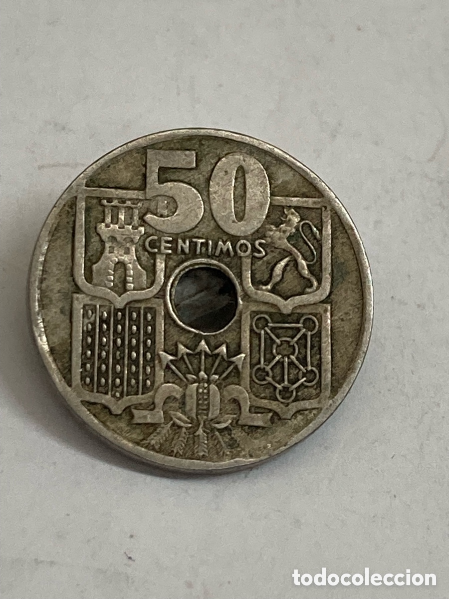 Monedas Franco: Moneda de 50 c&eacute;ntimos 1949 E19 V33 - Foto 1