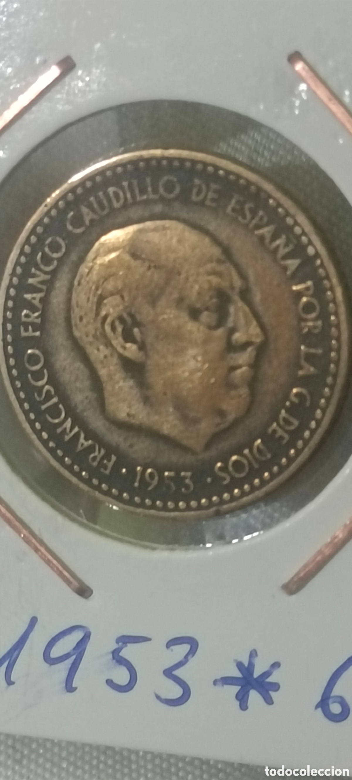Monedas Franco: 1 pta, 1953 *61 Franco - Foto 1