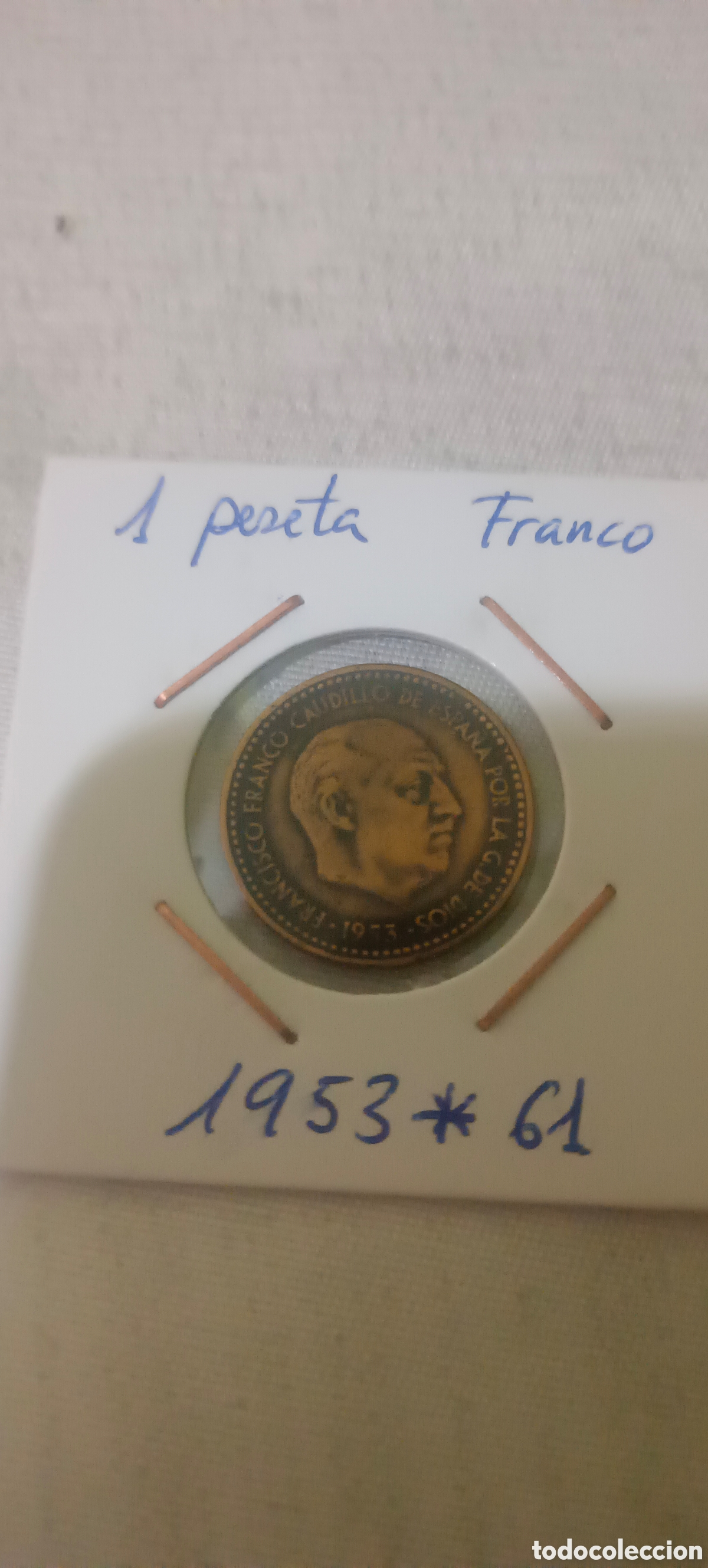 Monedas Franco: 1 pta, 1953 *61 Franco - Foto 3