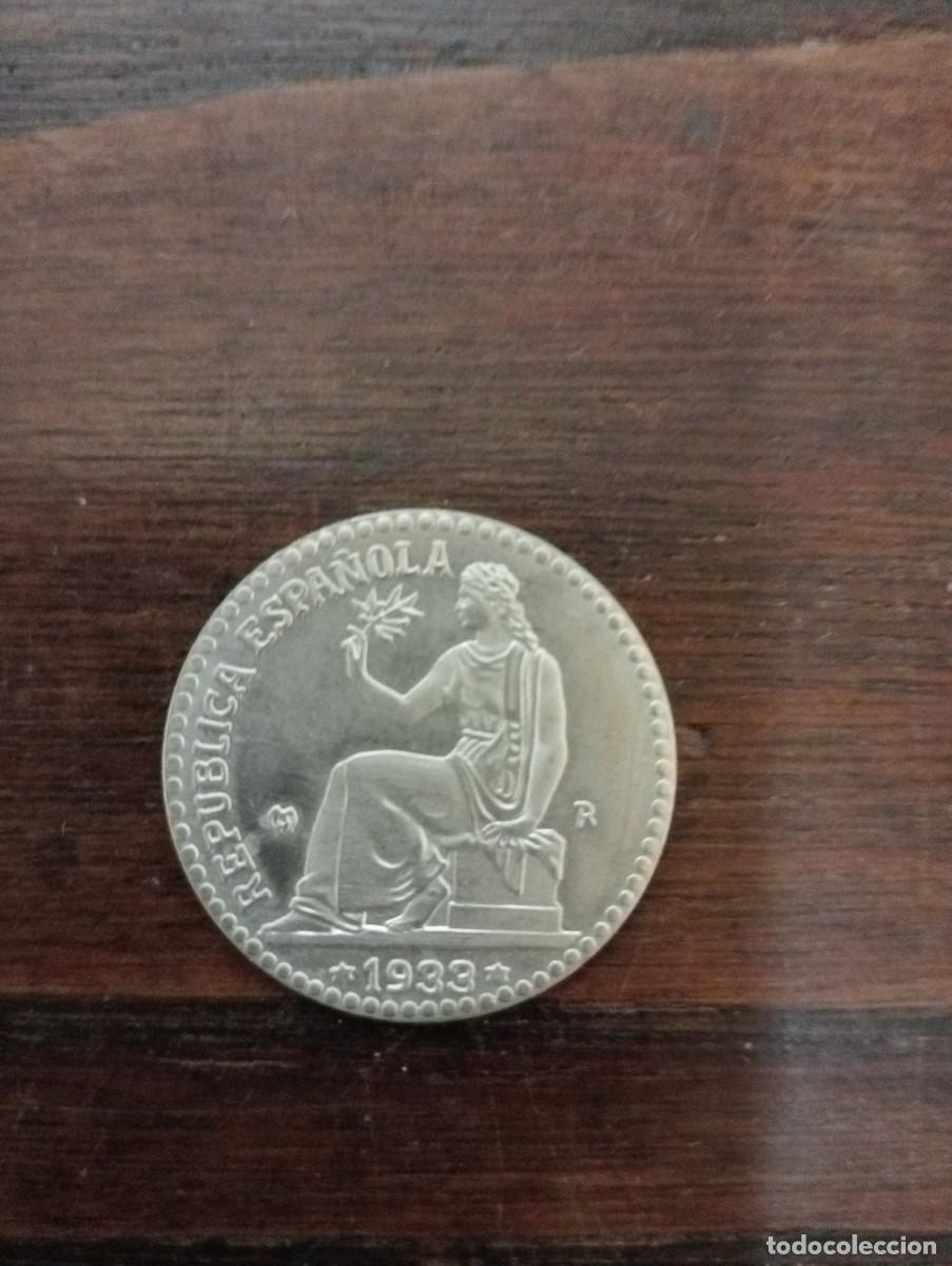 Monedas Franco: Moneda de una Peseta de la republica - Foto 1