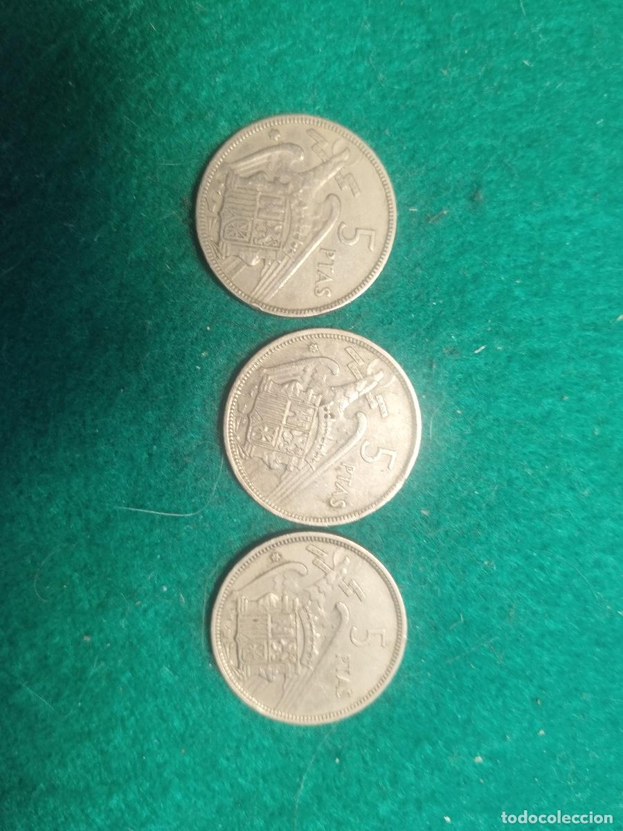 Monedas Franco: Monedas de duro de 1957 con la cara de Franco. - Foto 2