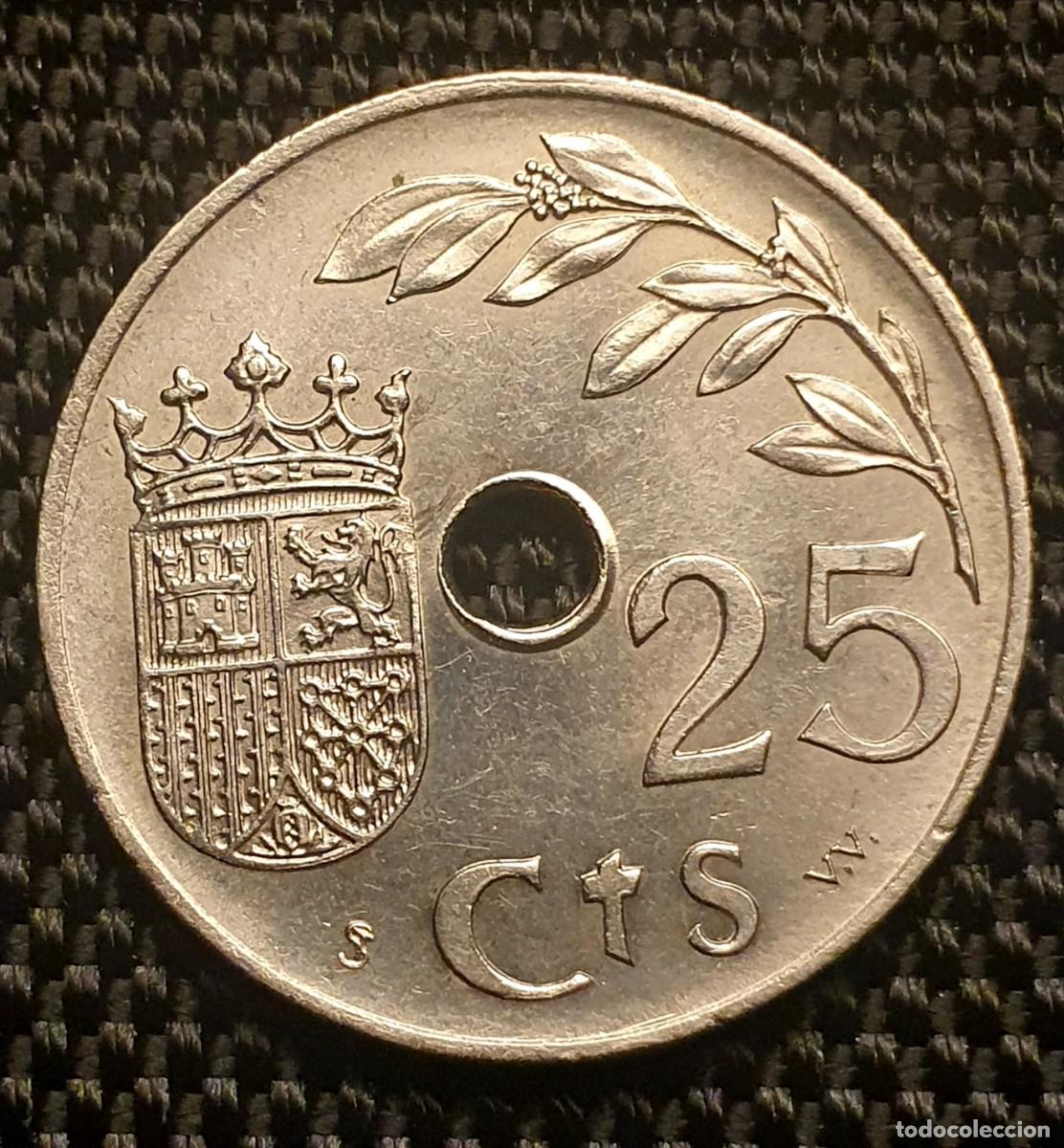 Monedas Franco: Moneda 25 centimos a&ntilde;o 1937 * Nueva sin circular - Foto 2