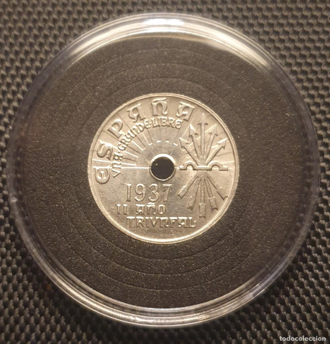 Monedas Franco: Moneda 25 centimos a&ntilde;o 1937 * Nueva sin circular - Foto 3