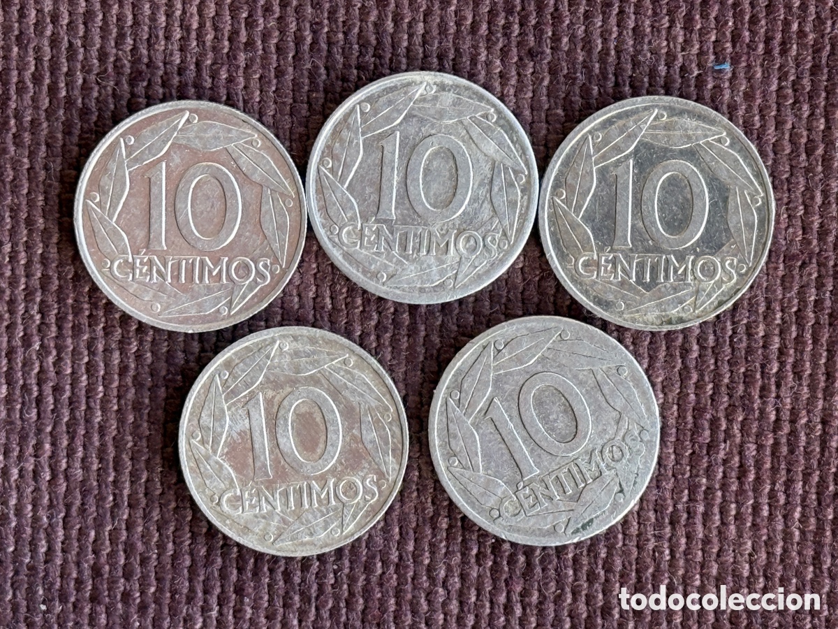 Monedas Franco: 5 monedas 10 c&eacute;ntimos 1959 - Foto 2