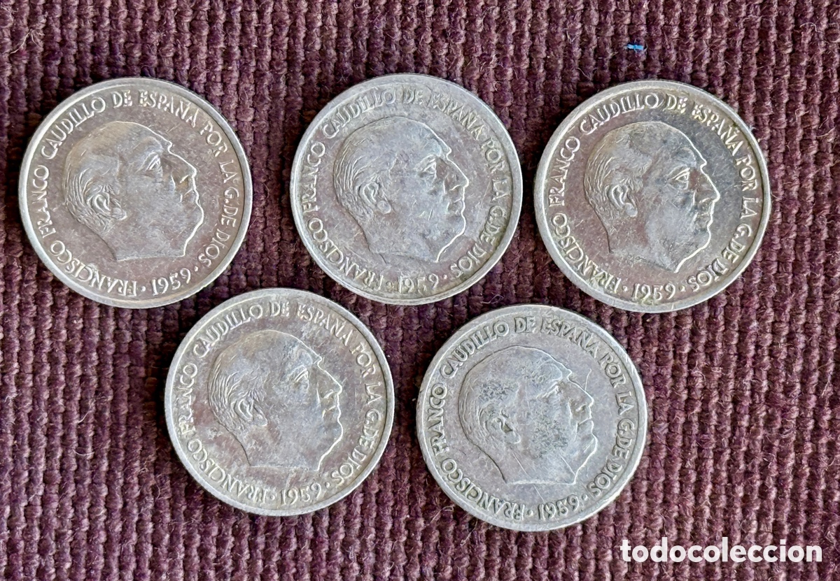 Monedas Franco: 5 monedas 10 c&eacute;ntimos 1959 - Foto 1
