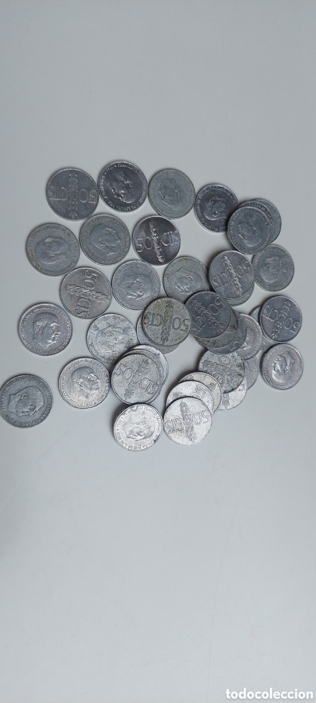 Monedas Franco: Lote 42 de 50 cent.1966 - Foto 2