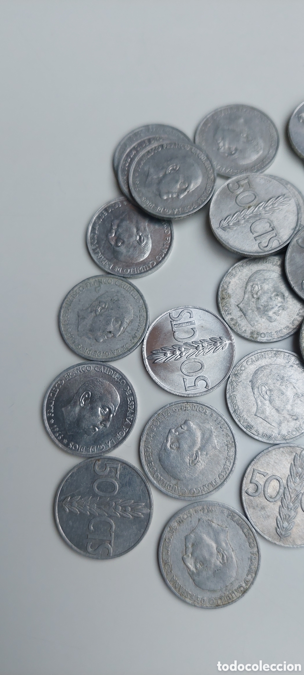 Monedas Franco: Lote 42 de 50 cent.1966 - Foto 3