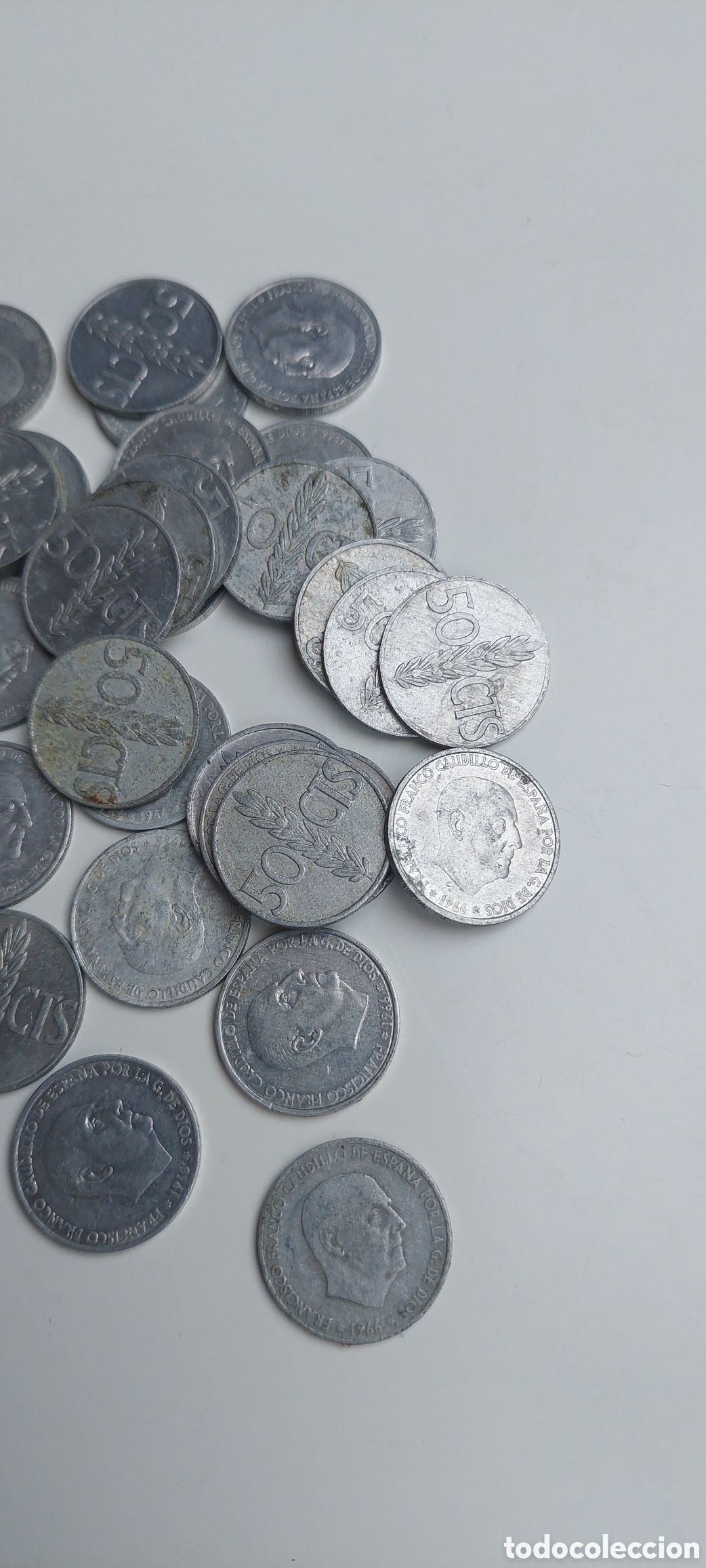 Monedas Franco: Lote 42 de 50 cent.1966 - Foto 5