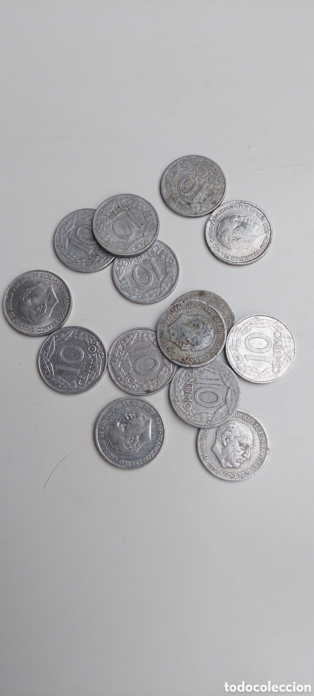 Monedas Franco: Lote 14 de 10 cent.1959. - Foto 1