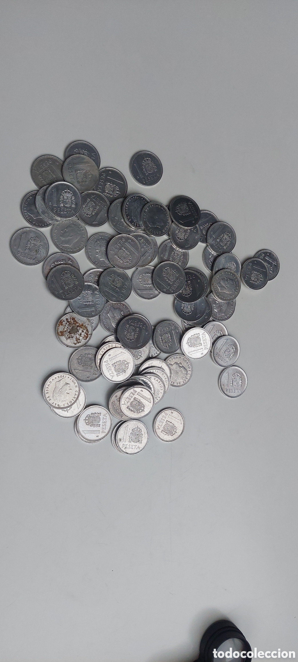 Monedas Franco: Lote 77 monedas 1 peseta - Foto 2