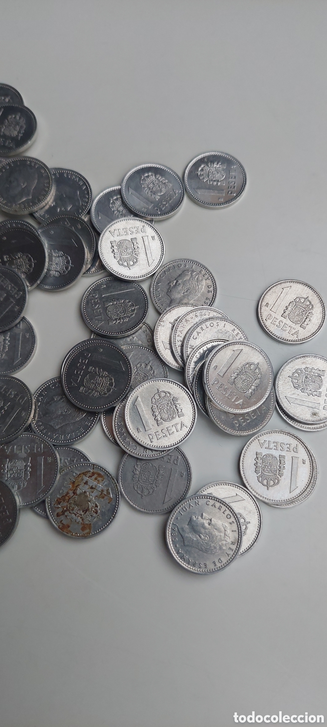 Monedas Franco: Lote 77 monedas 1 peseta - Foto 4