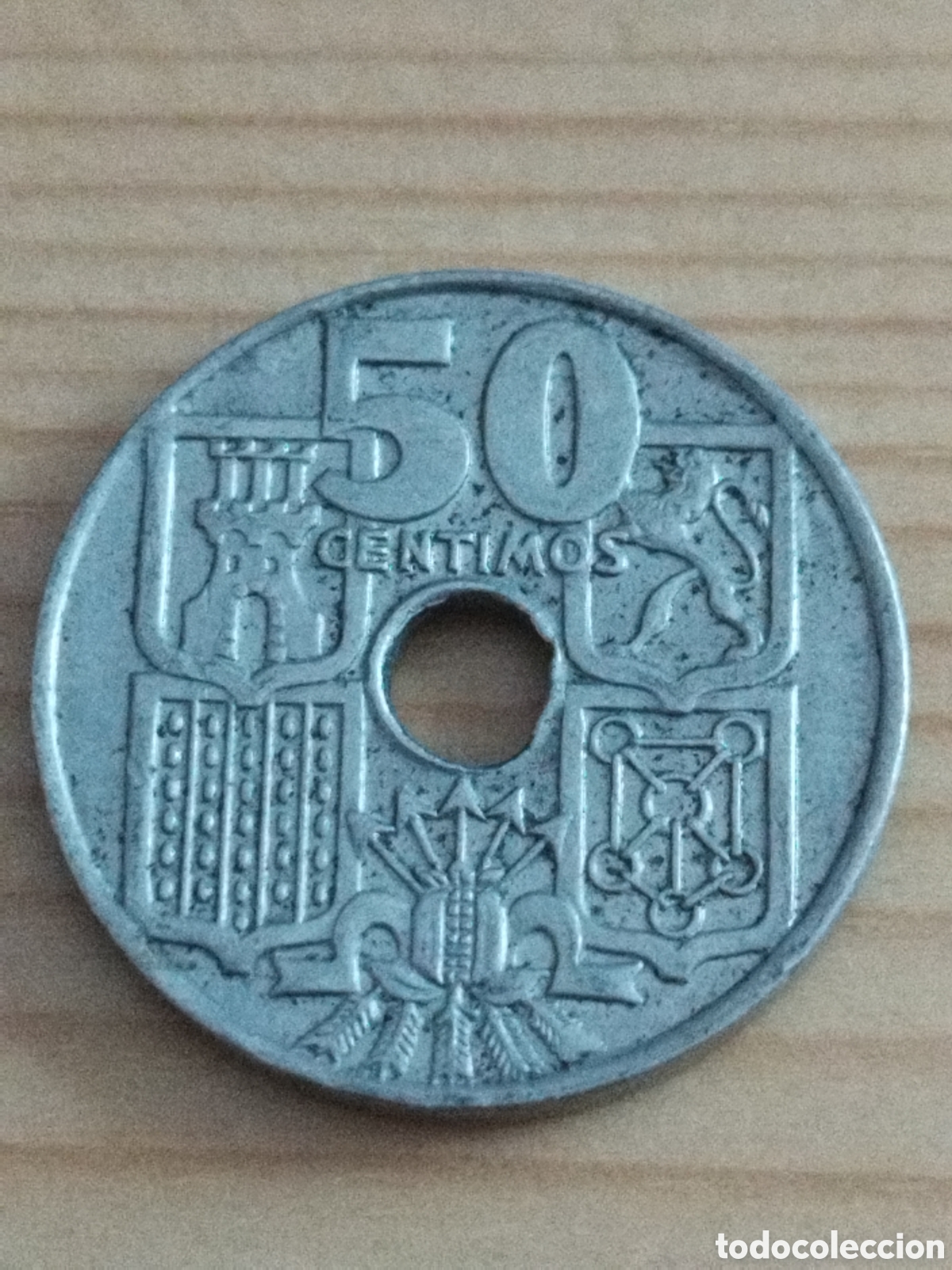 Monedas Franco: Moneda de 50 c&eacute;ntimos de 1949 19-62 - Foto 2