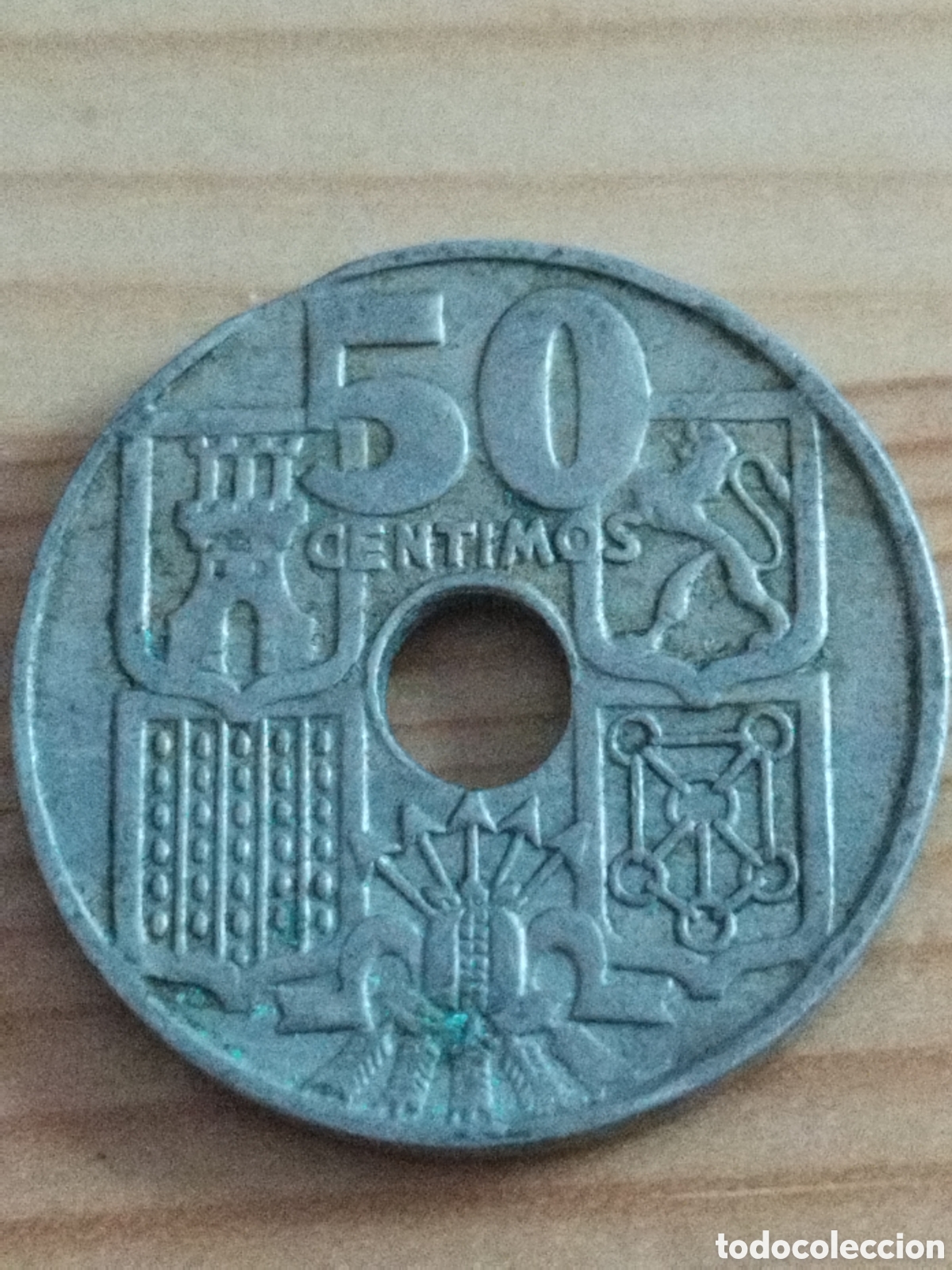 Monedas Franco: Moneda de 50 c&eacute;ntimos de 1949 19-53 - Foto 3