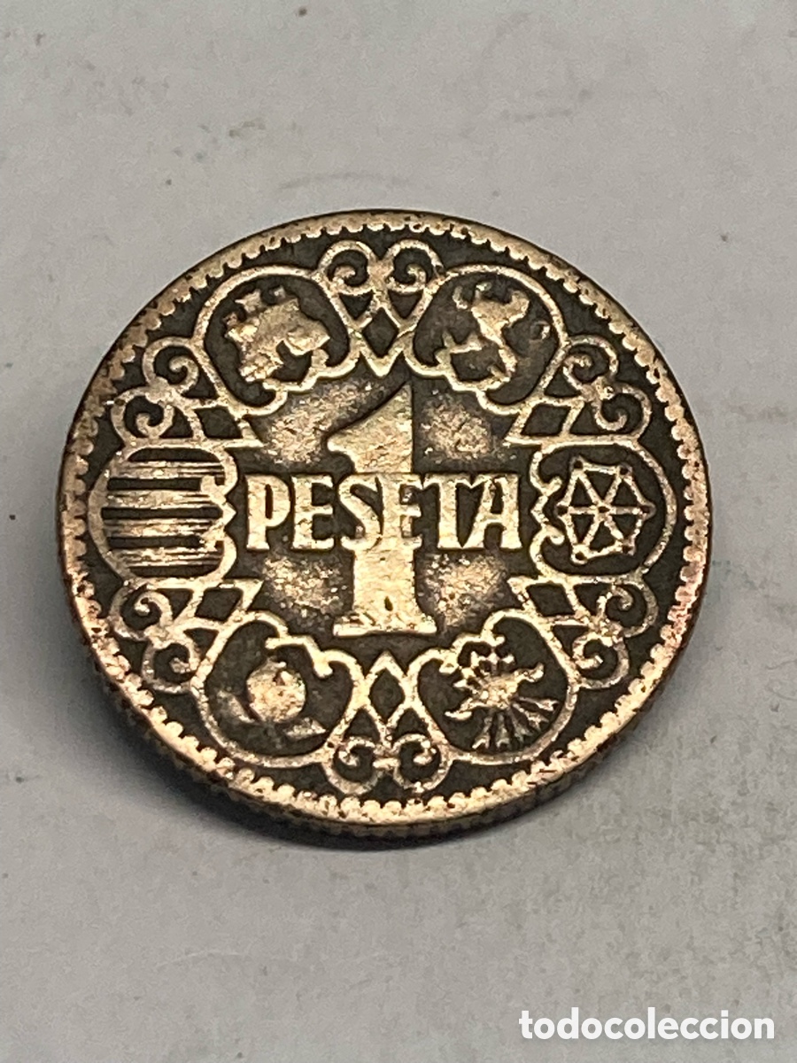 Monedas Franco: Moneda de 1 pesetas 1944 V38 - Foto 1
