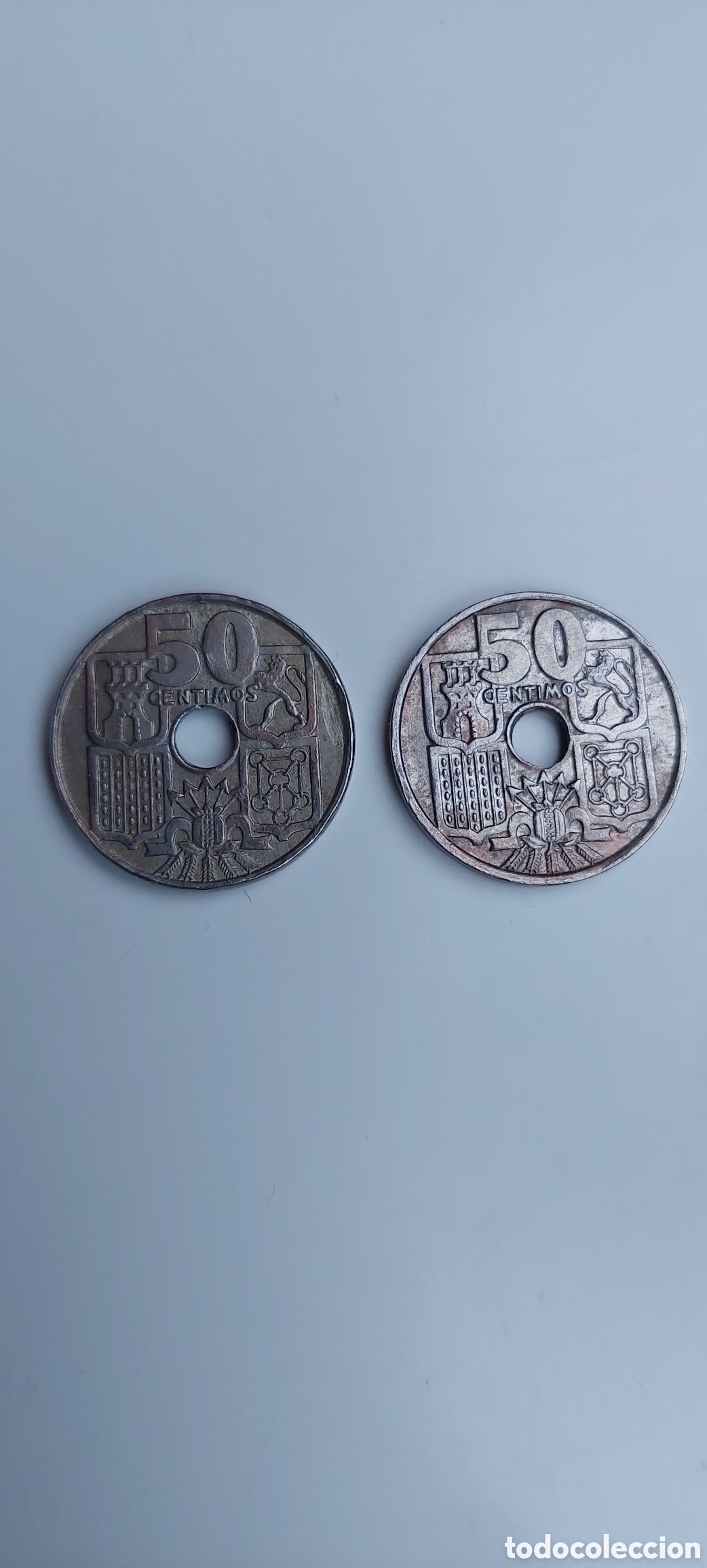 Monedas Franco: 50 centimos 1949,1963 - Foto 2