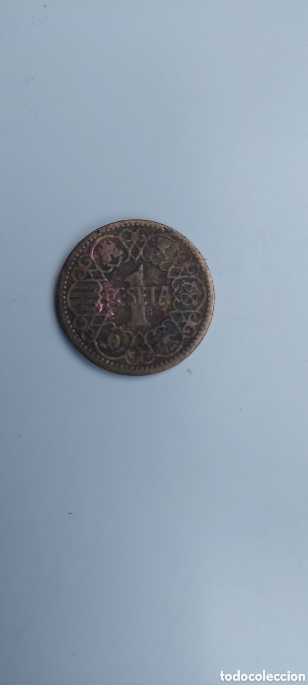 Monedas Franco: Una Peseta del a&ntilde;o 1944. - Foto 1