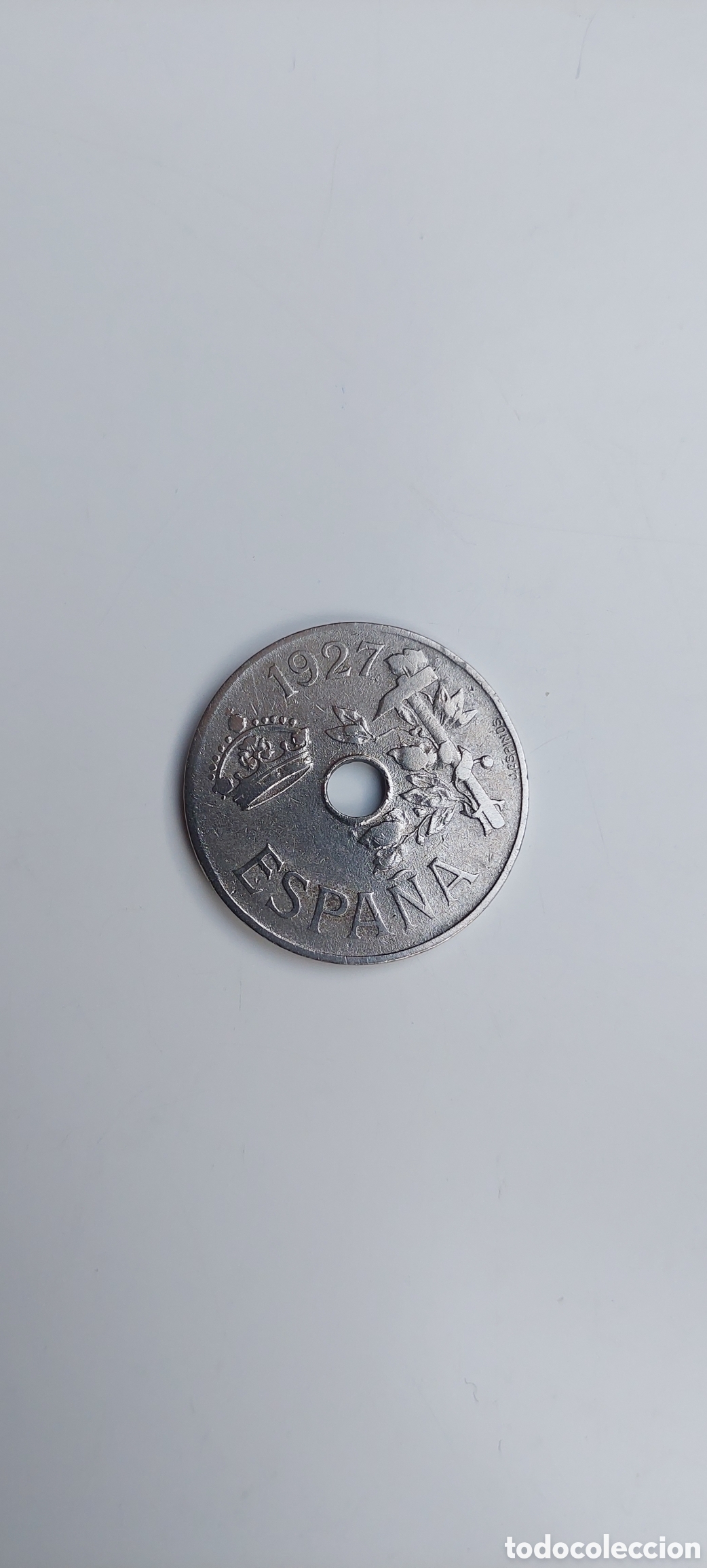 Monedas Franco: 25 Centimos Espa&ntilde;a 1927 - Foto 2
