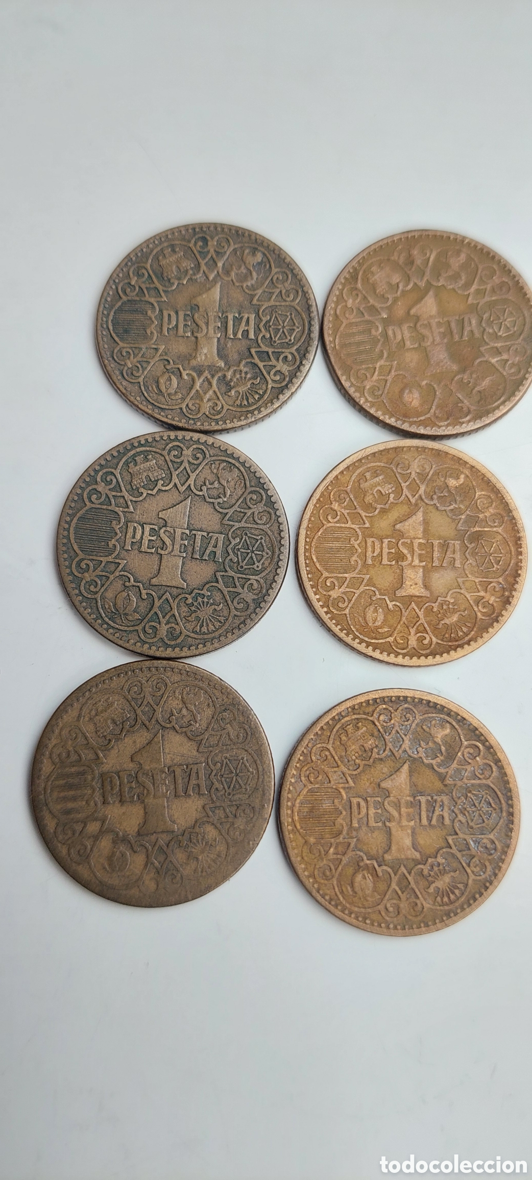 Monedas Franco: Lote Pesetas del 1944. - Foto 1