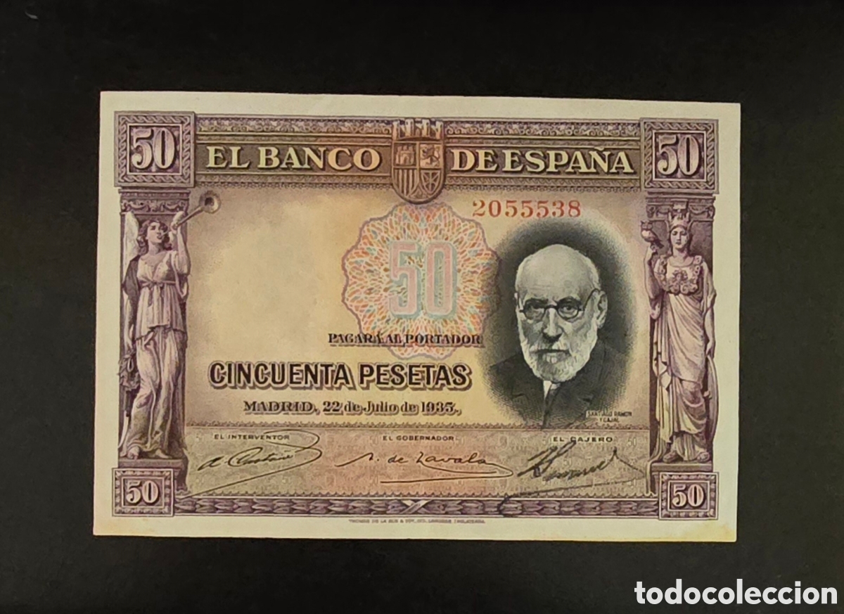 Monedas Franco: Billete espa&ntilde;ol a&ntilde;o 1935 - Foto 1