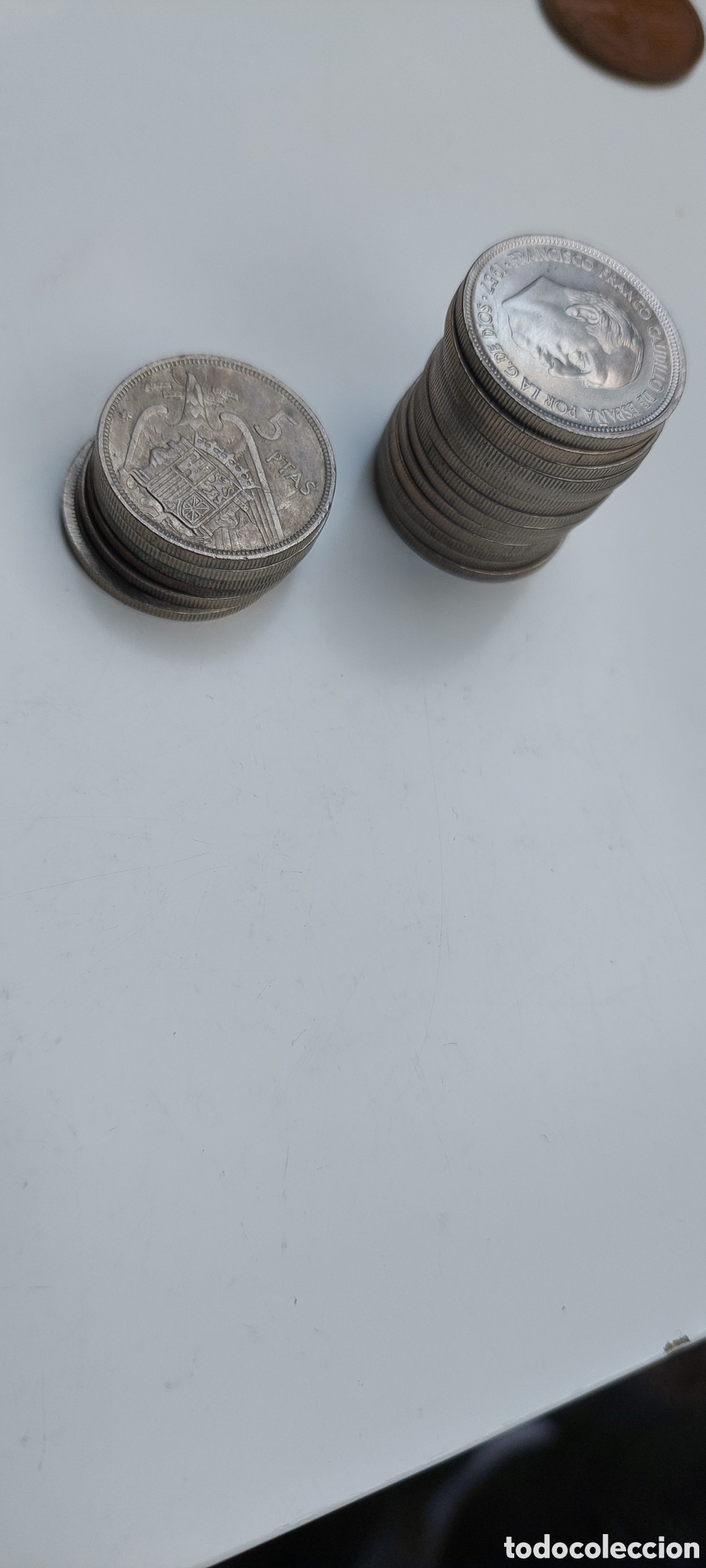 Monedas Franco: Lote 20 de 5 Pts.1957. - Foto 2