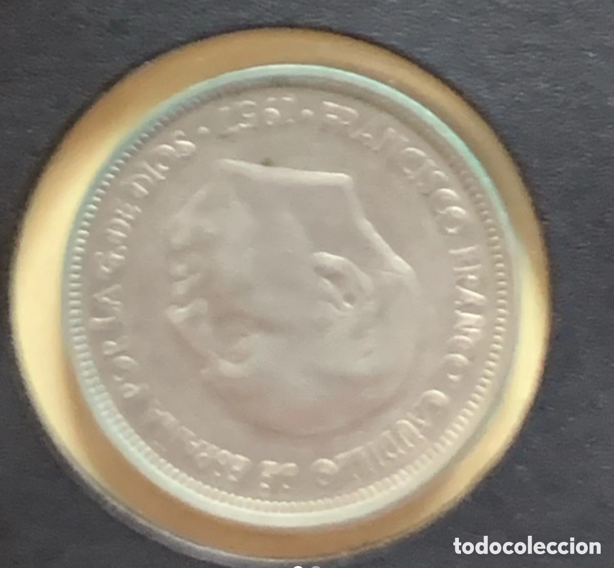 Monedas Franco: Moneda Franco 1957 *75 con defecto - Foto 2