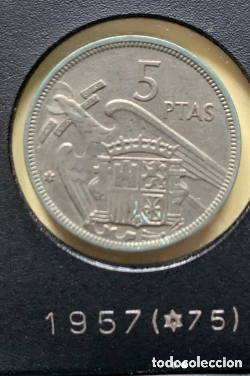 Monedas Franco: Moneda Franco 1957 *75 con defecto - Foto 1