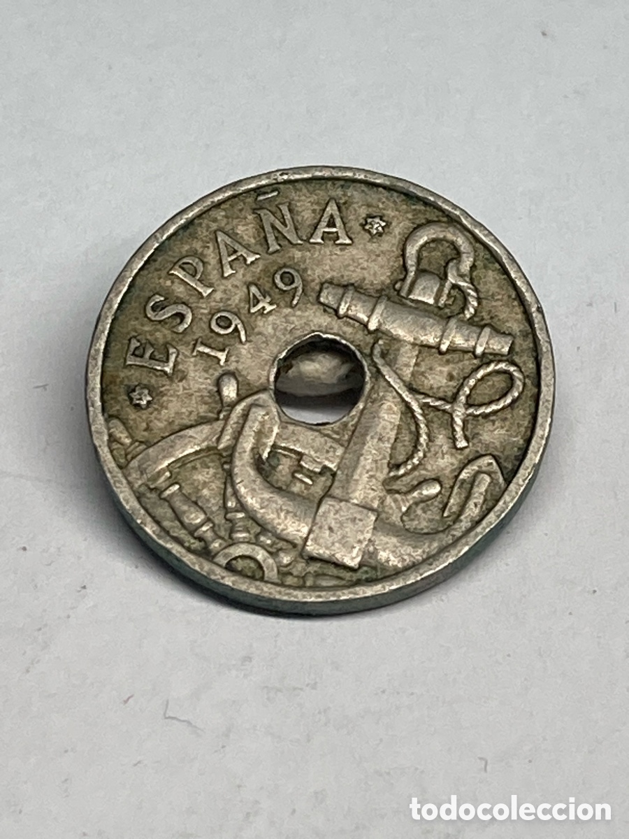 Monedas Franco: Moneda de 50 c&eacute;ntimos 1949 V39 - Foto 2