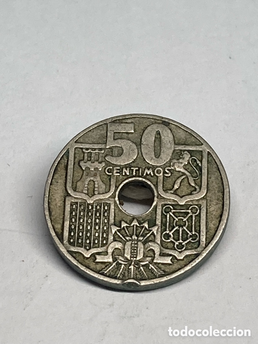 Monedas Franco: Moneda de 50 c&eacute;ntimos 1949 V39 - Foto 1