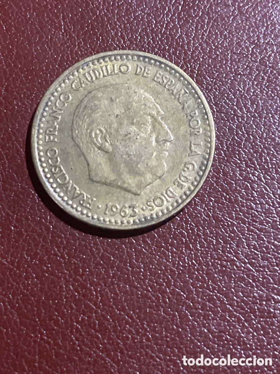 Monedas Franco: 1 pta Estado espa&ntilde;ol 1963 - Foto 1