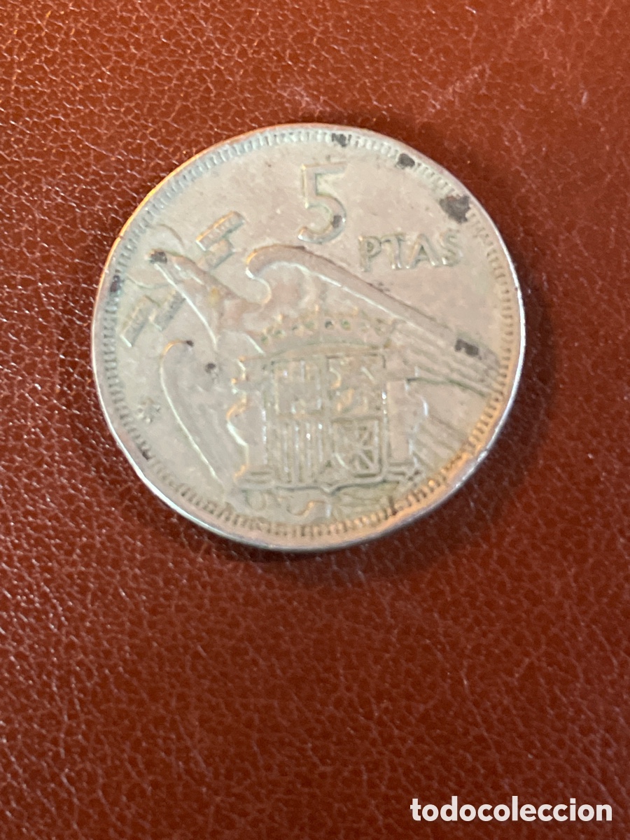 Monedas Franco: 5 pts Estado espa&ntilde;ol - Foto 2