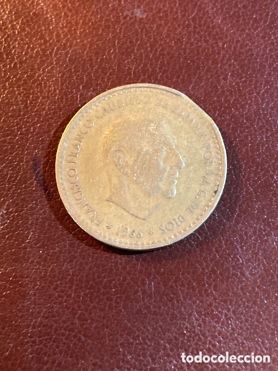 Monedas Franco: 1 pts Estado espa&ntilde;ol 1966 - Foto 1