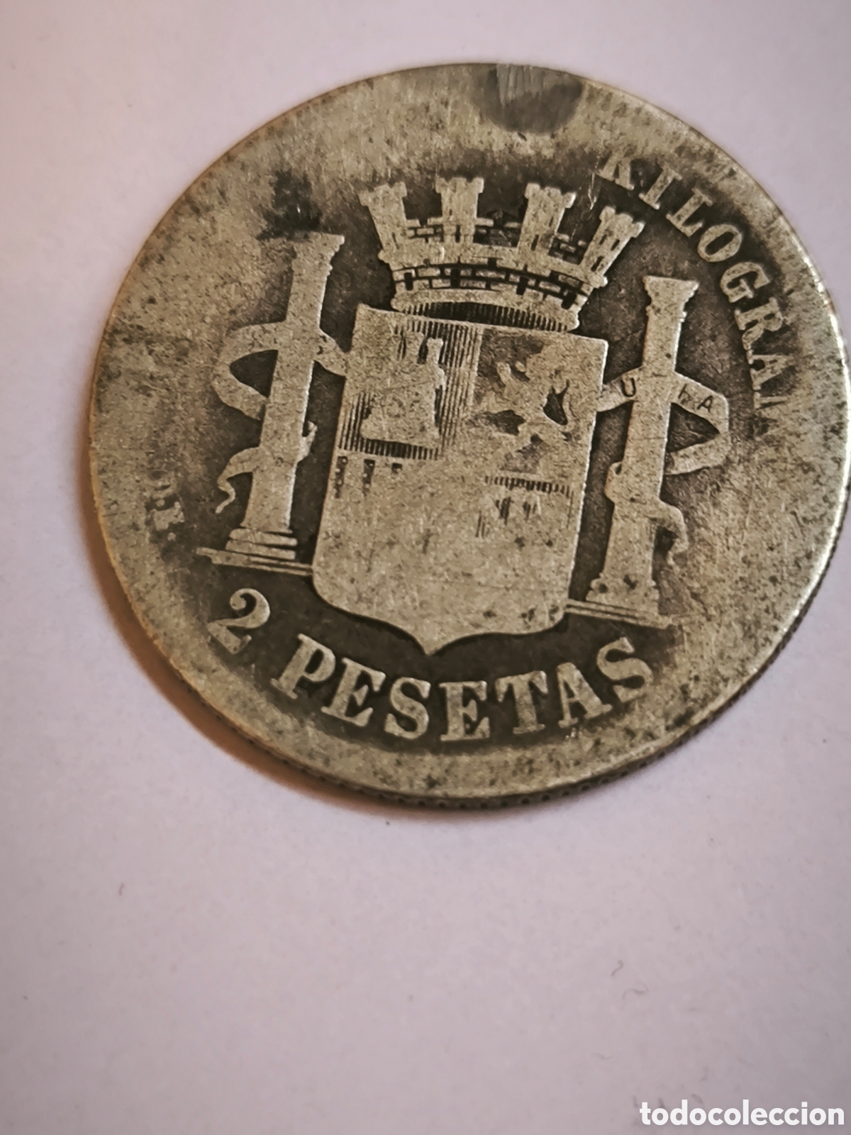 Monedas Franco: MONEDA DE 2 PESETAS DE 1870 - Foto 2