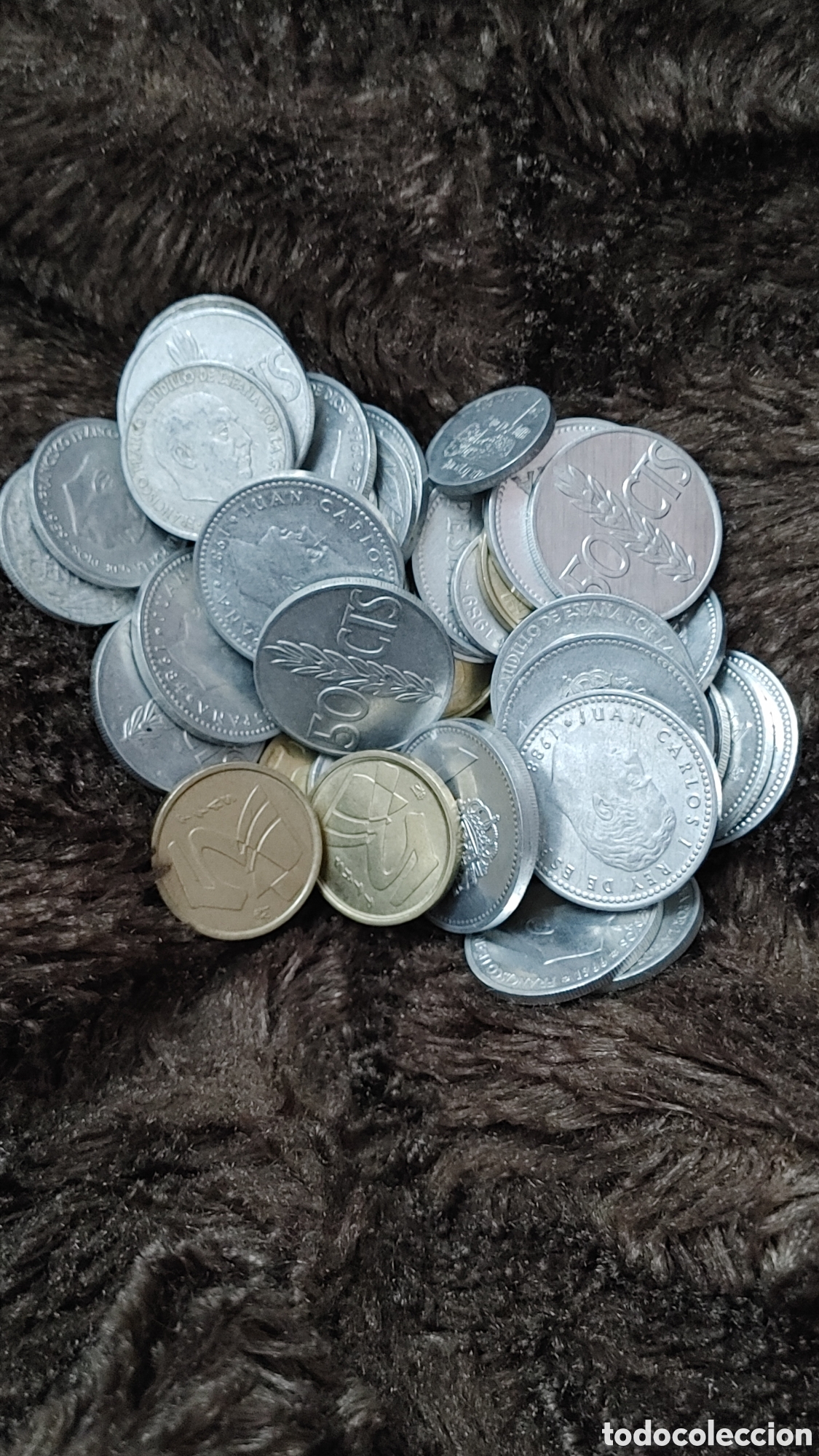 Monedas Franco: LOTE DE 50 MONEDAS ESPA&Ntilde;OLAS - Foto 2