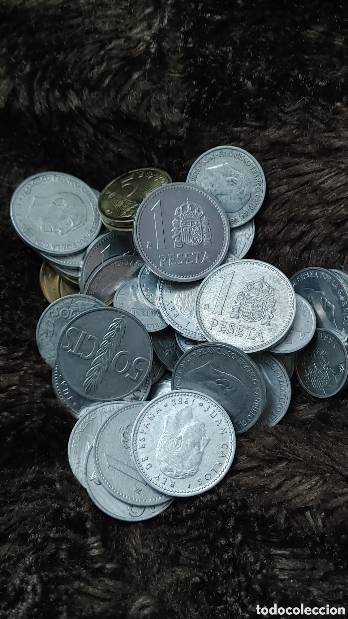 Monedas Franco: LOTE DE 50 MONEDAS ESPA&Ntilde;OLAS - Foto 3