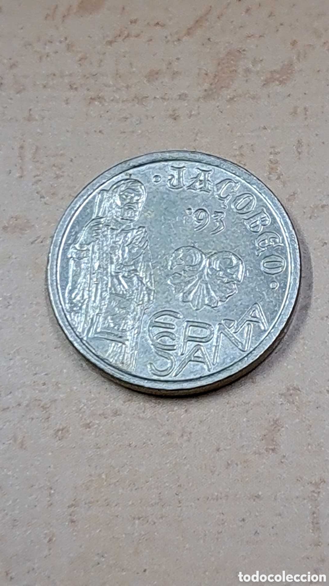 Monedas Franco: Moneda 5 pesetas A&ntilde;o Jacobeo 1993 - Foto 1