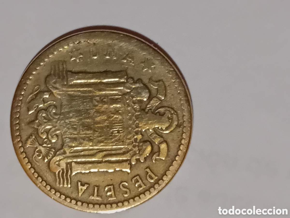 Monedas Franco: Moneda de espa&ntilde;a 1peseta de 1947. - Foto 2