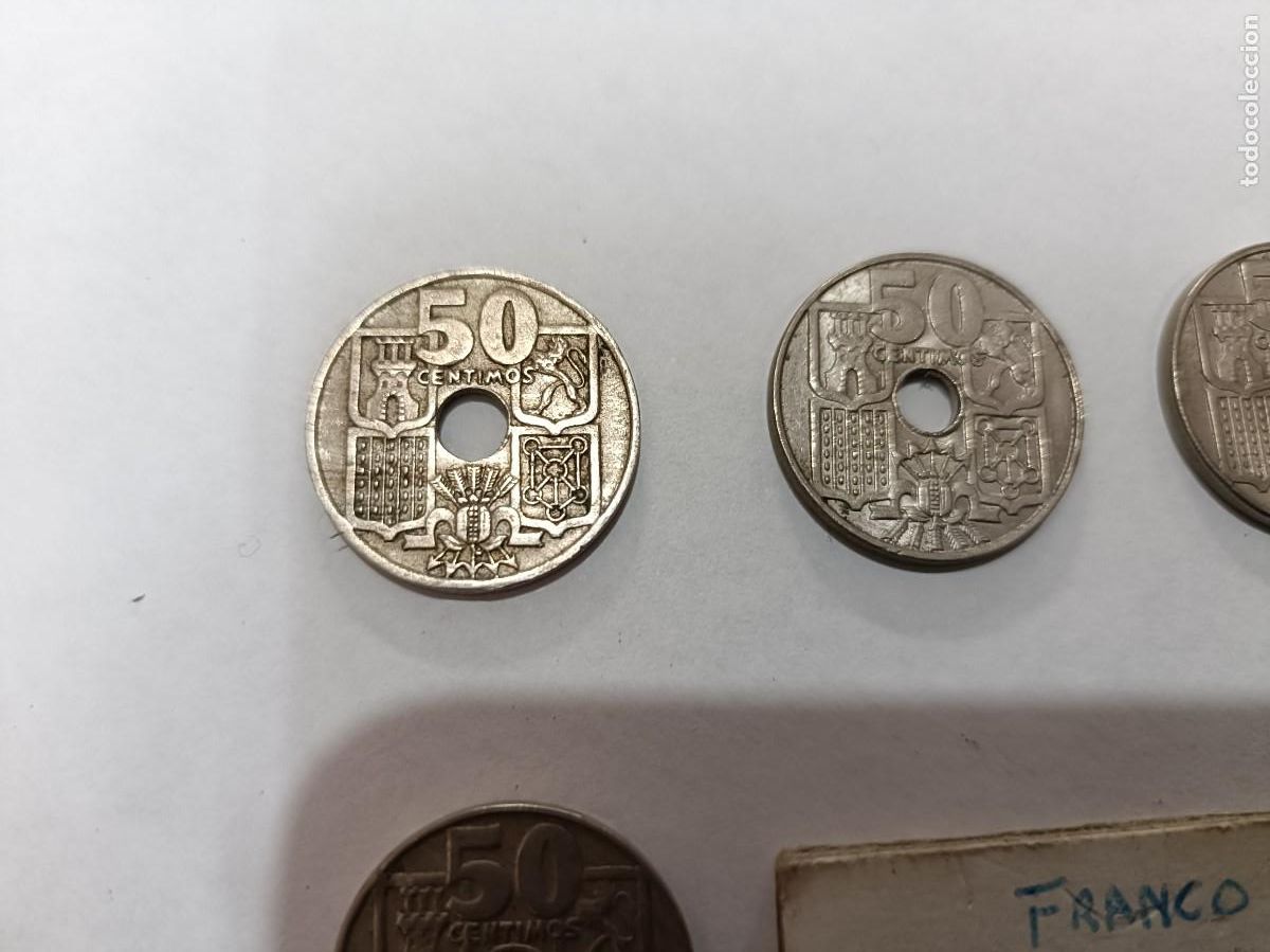 Monedas Franco: Colecci&oacute;n de 10 monedas de 50 cents - Foto 3