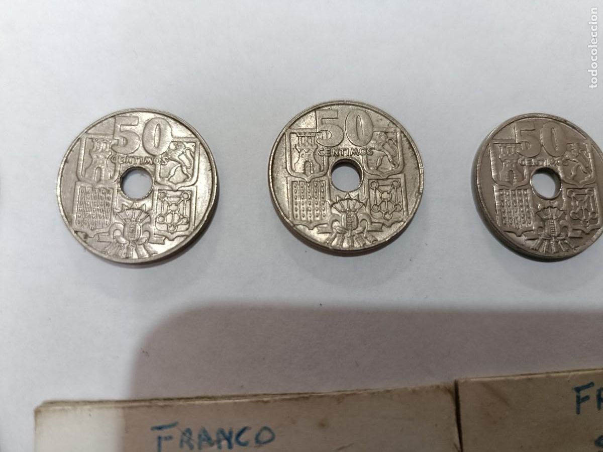Monedas Franco: Colecci&oacute;n de 10 monedas de 50 cents - Foto 4