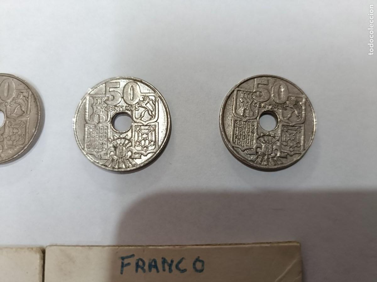 Monedas Franco: Colecci&oacute;n de 10 monedas de 50 cents - Foto 5