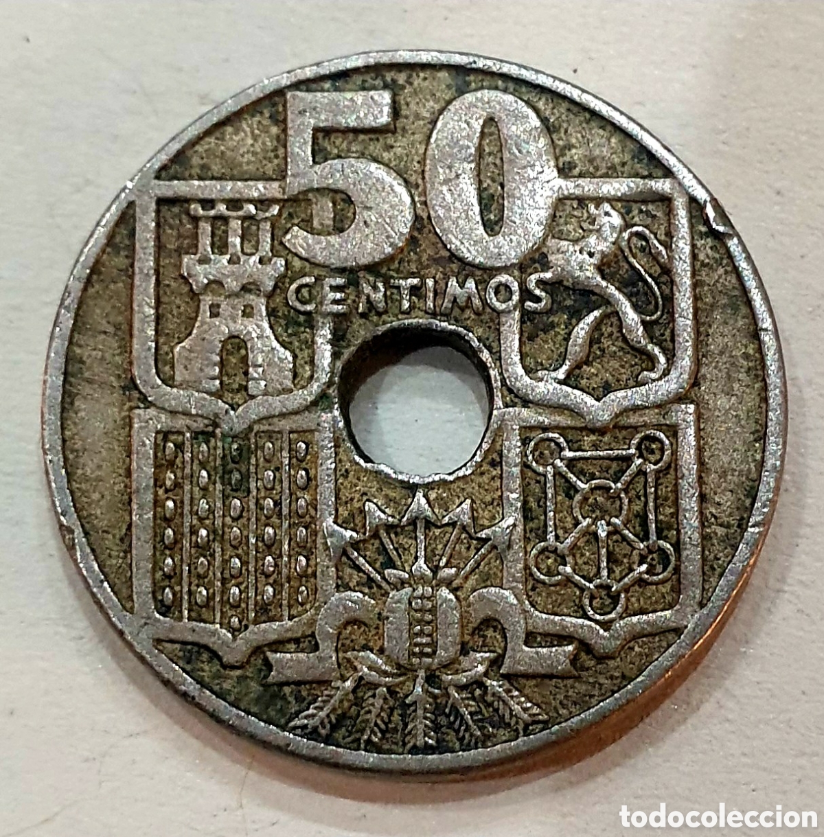 Monedas Franco: 50 c&eacute;ntimos 1949 estrella 52 - Foto 2