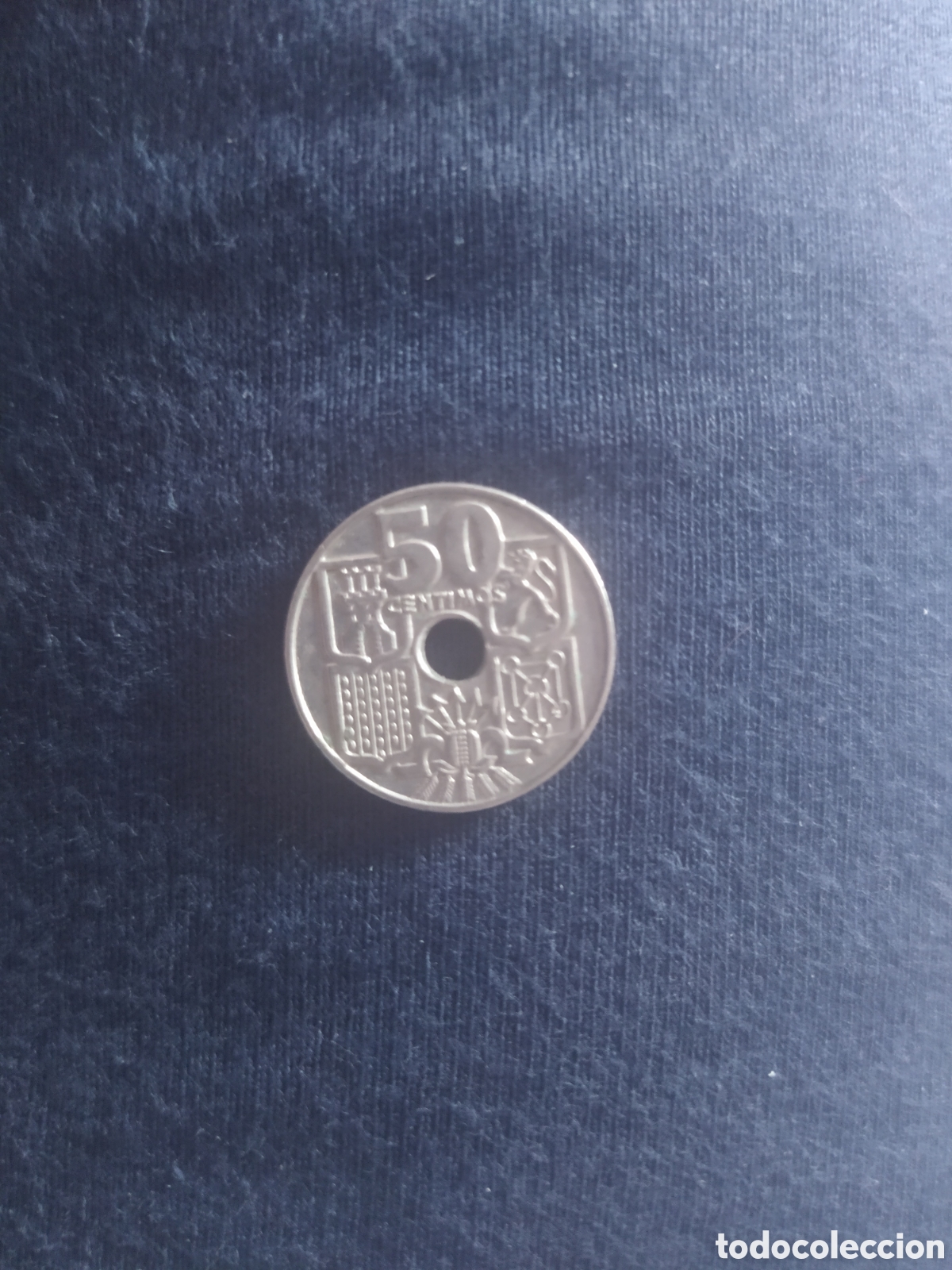 Monedas Franco: MONEDA 50 C&Eacute;NTIMOS 1949 ESPA&Ntilde;A - Foto 3