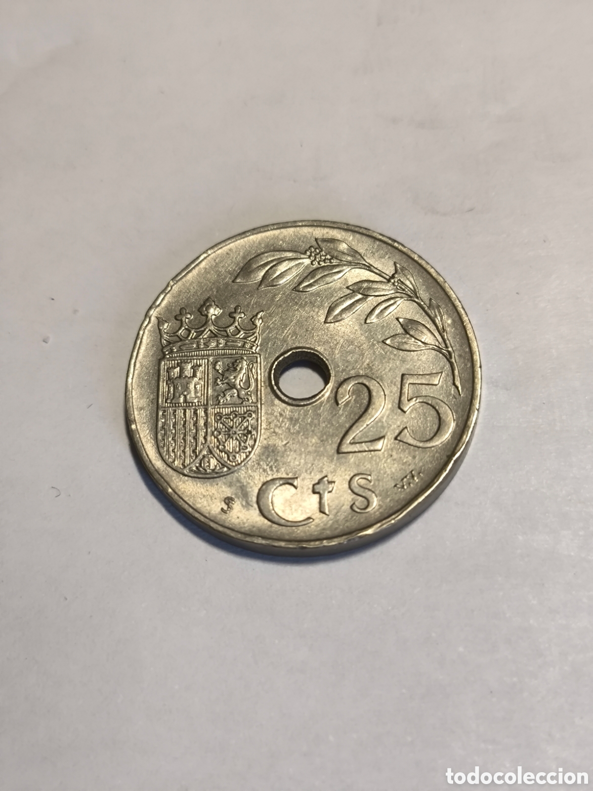 Monedas Franco: 25 C&eacute;ntimos Estado Espa&ntilde;ol 1937 - Foto 2