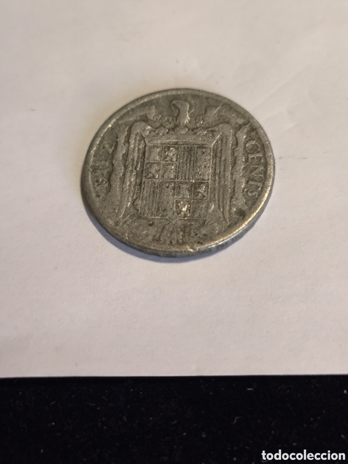 Monedas Franco: 10 C&eacute;ntimos Estado Espa&ntilde;ol 1940 - Foto 2