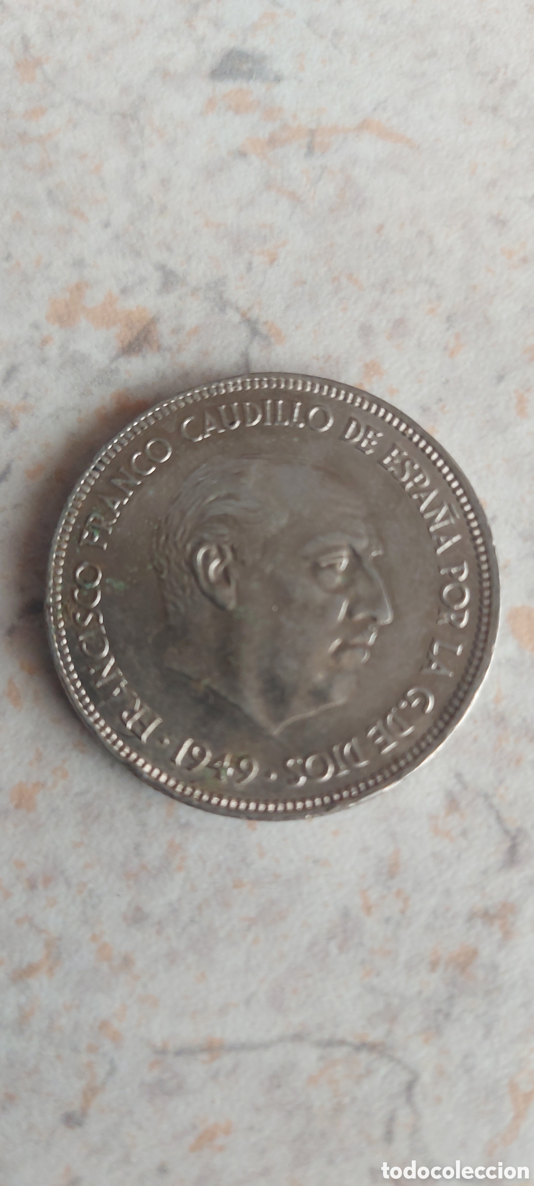 Monedas Franco: MONEDA DE 5 PESETAS 1949 - Foto 1