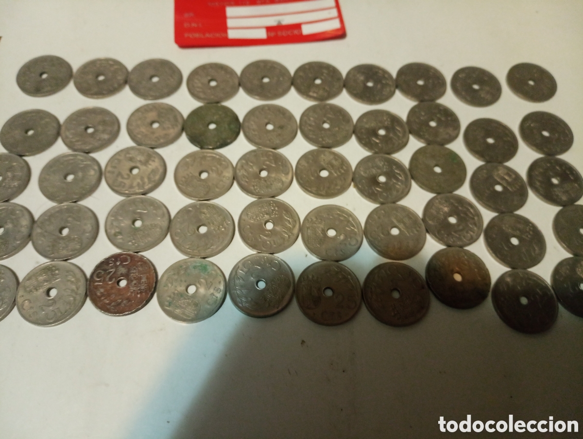 Monedas Franco: 50 monedas de 25 c&eacute;ntimos de 1937 5 - Foto 4