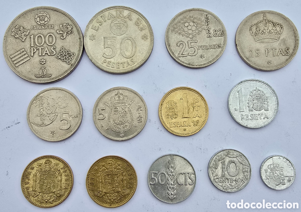 Monedas Franco: Monedas Del Mundial espa&ntilde;olas - Foto 2