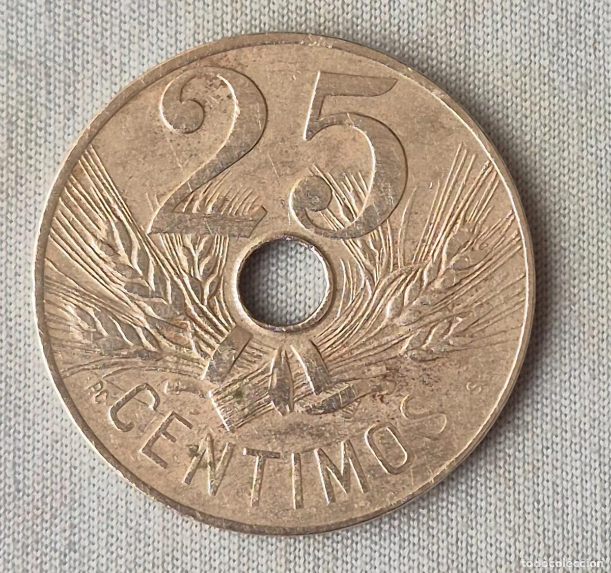 Monedas Franco: Moneda de 25 c&eacute;ntimos Espa&ntilde;a 1927 - Foto 2
