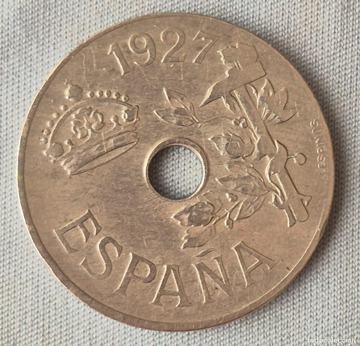Monedas Franco: Moneda de 25 c&eacute;ntimos Espa&ntilde;a 1927 - Foto 1