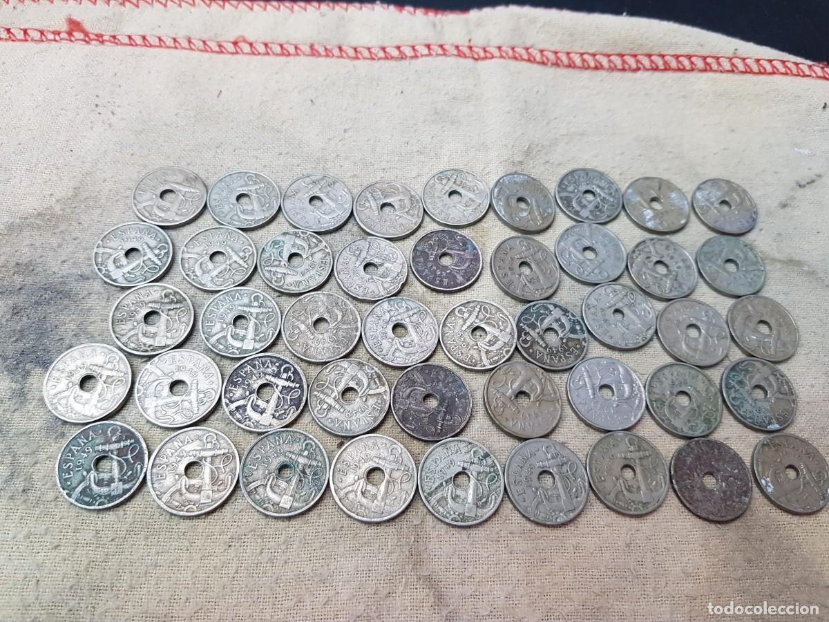 Monedas Franco: LOTE DE 45 MONEDAS DE 50 CENTIMOS-1949 - Foto 1
