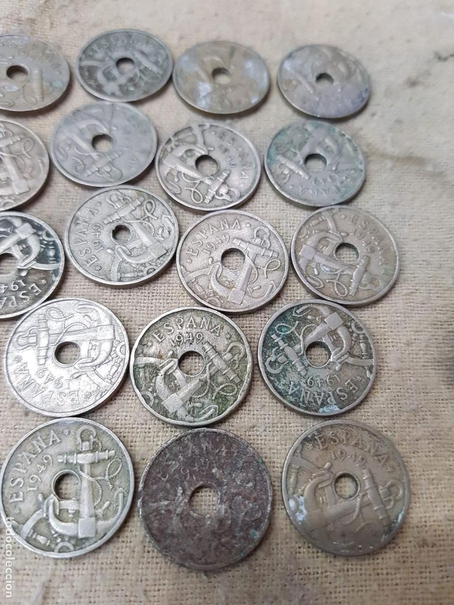 Monedas Franco: LOTE DE 45 MONEDAS DE 50 CENTIMOS-1949 - Foto 4